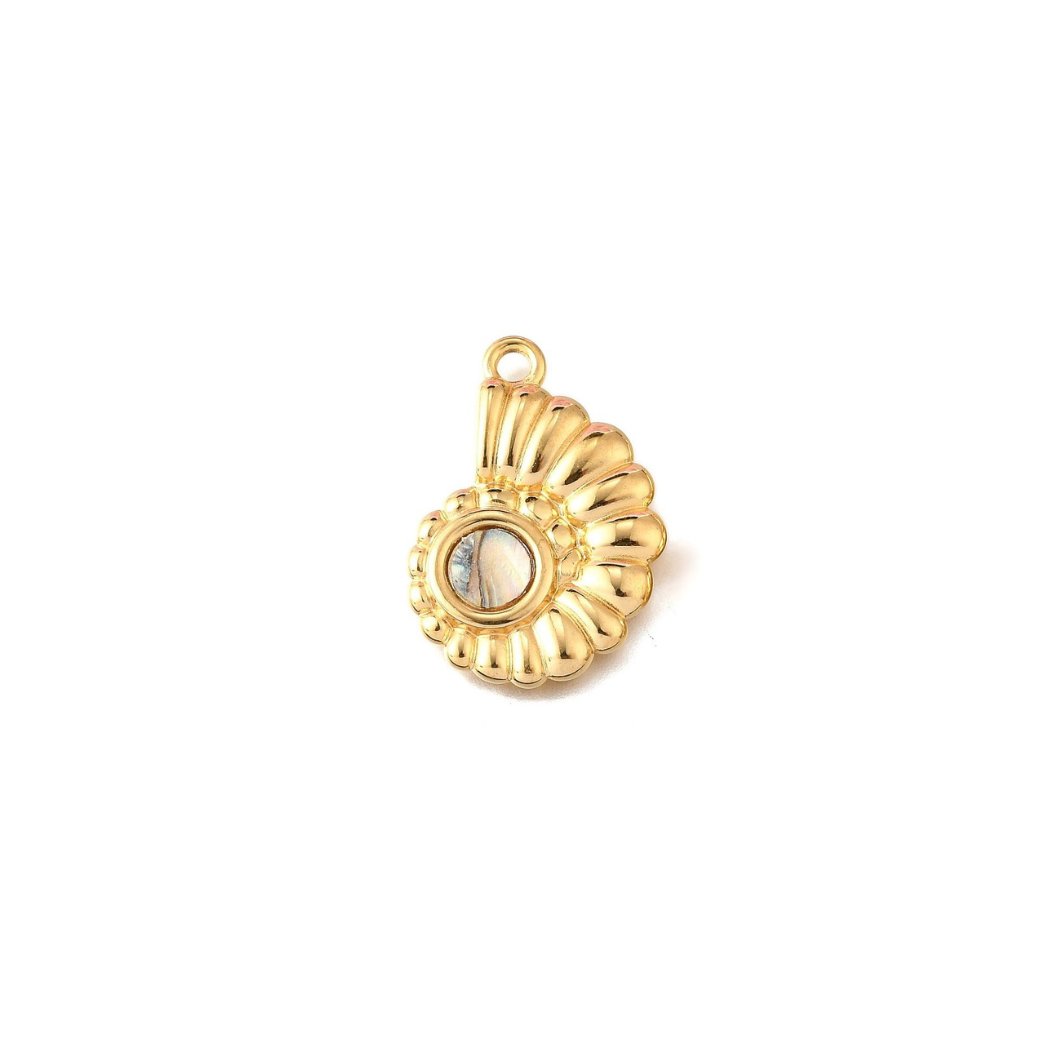 Gold Conch Shell Charm
