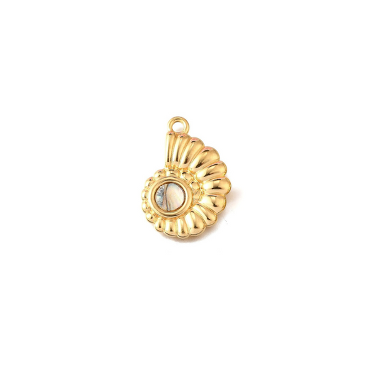 Gold Conch Shell Charm