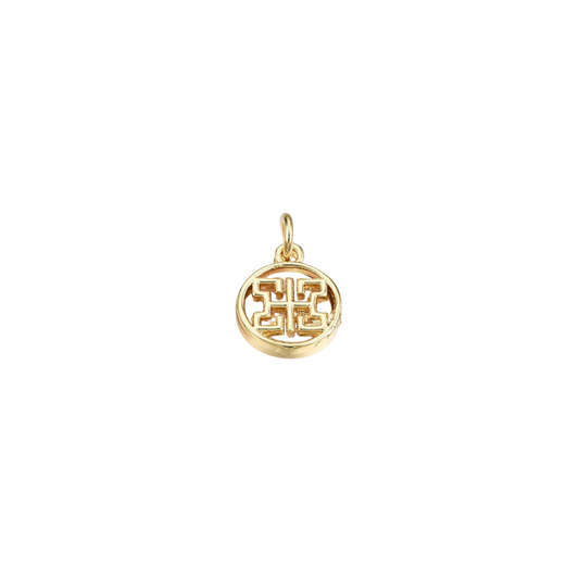 Front View of the Gold Designer "H" Charm