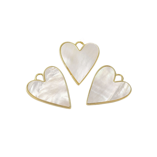 Front of Gold Pearlescent Statement Heart