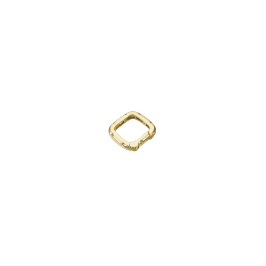 Front View of the Gold Square Lily Carabiner
