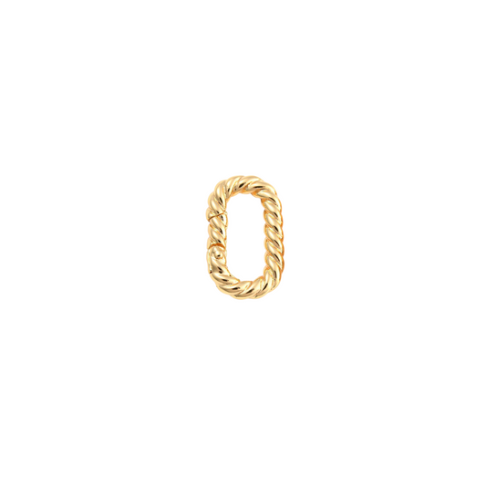 Gold Twisted Blair Carabiner | Twisted Oval Necklace Carabiner