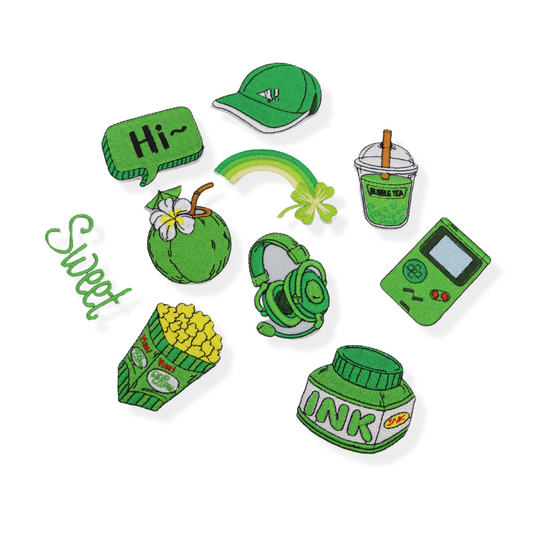 Assortment of Green Patch Collections