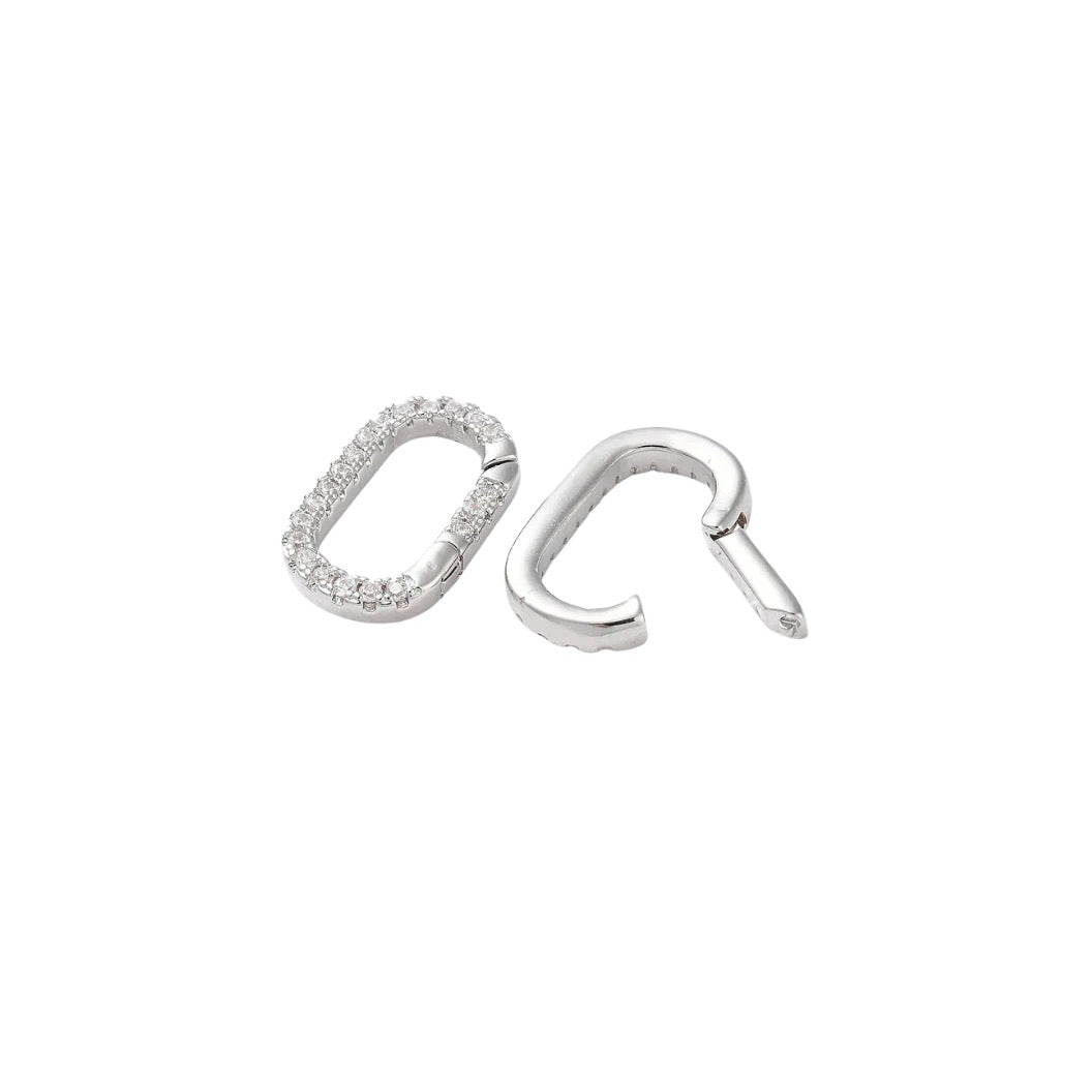 Front & Back View of the Silver Blair Carabiner