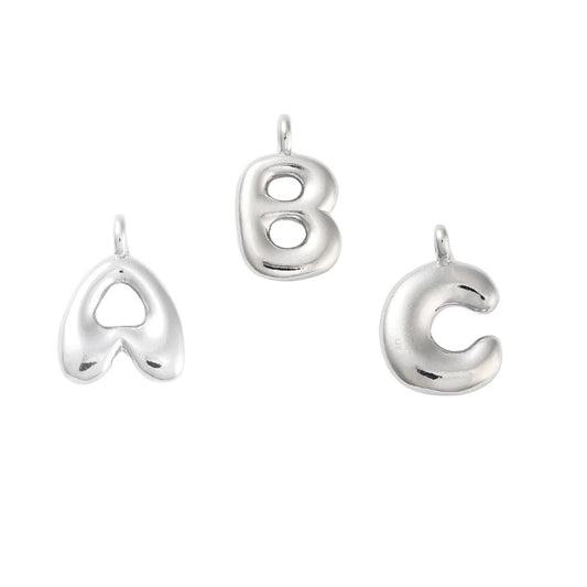 Silver Bubble Initial Letter | Alphabet Charm