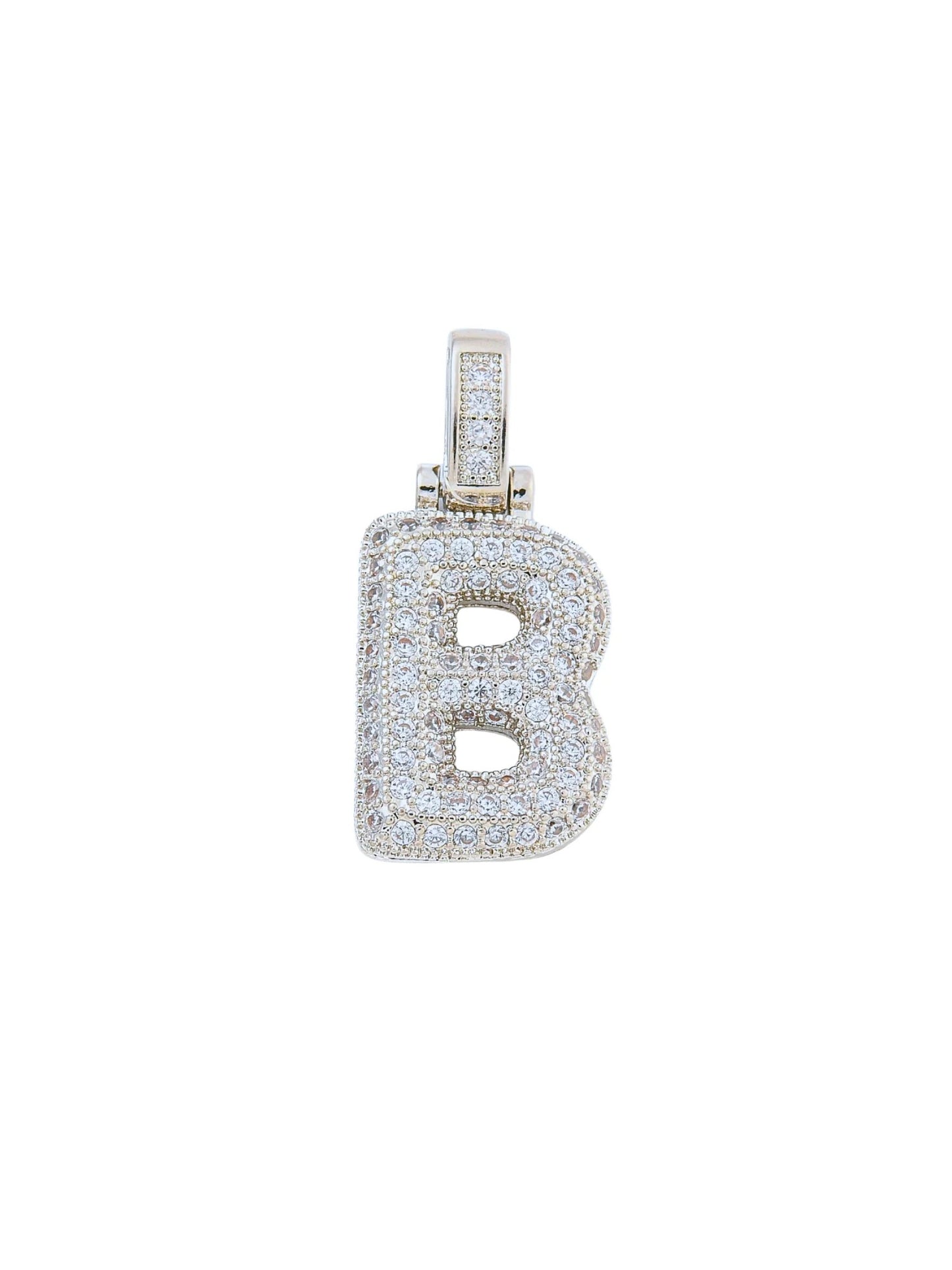 Silver Rhinestone Bubble Initial Letter | Alphabet Charm
