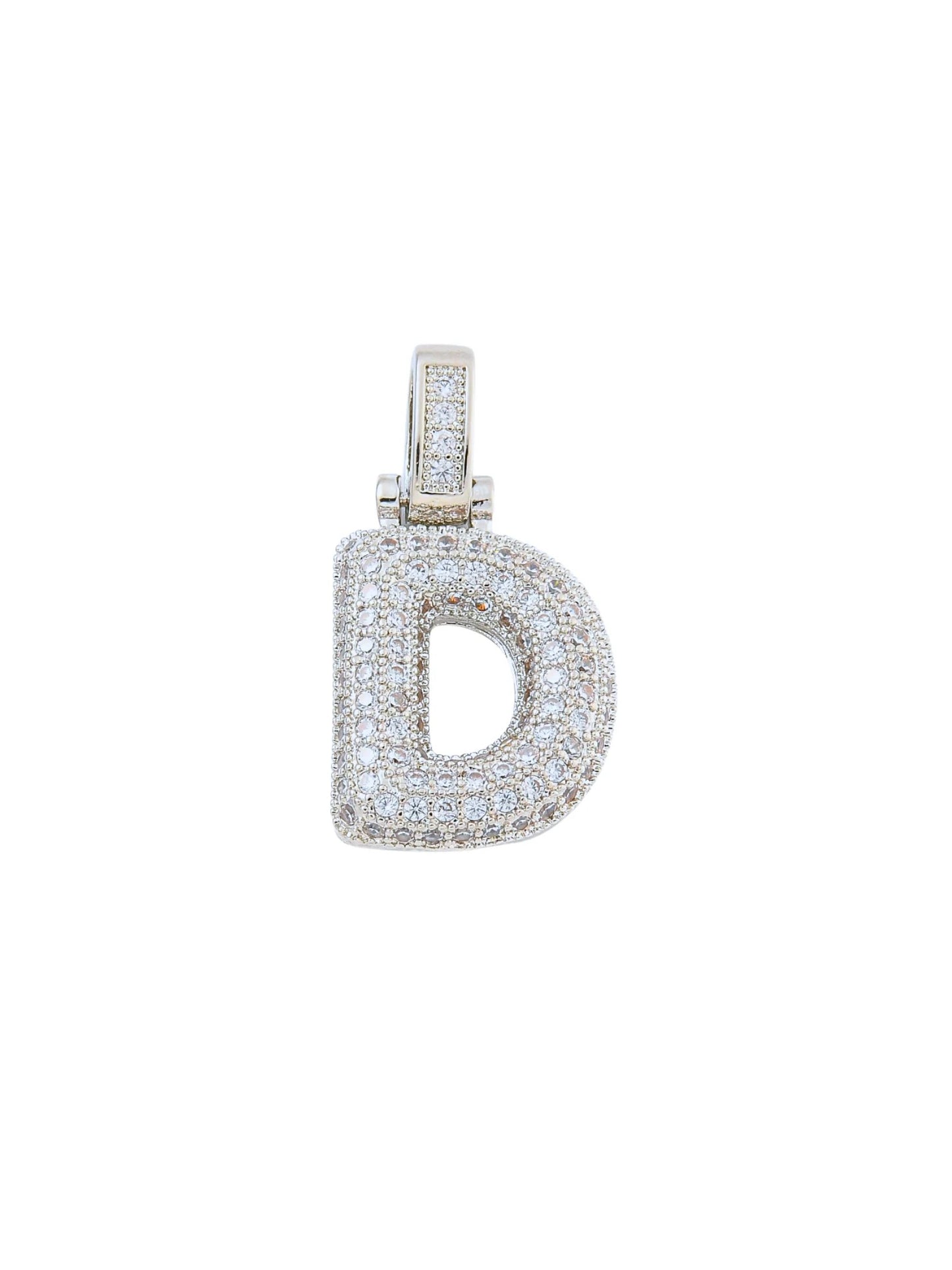 Silver Rhinestone Bubble Initial Letter | Alphabet Charm