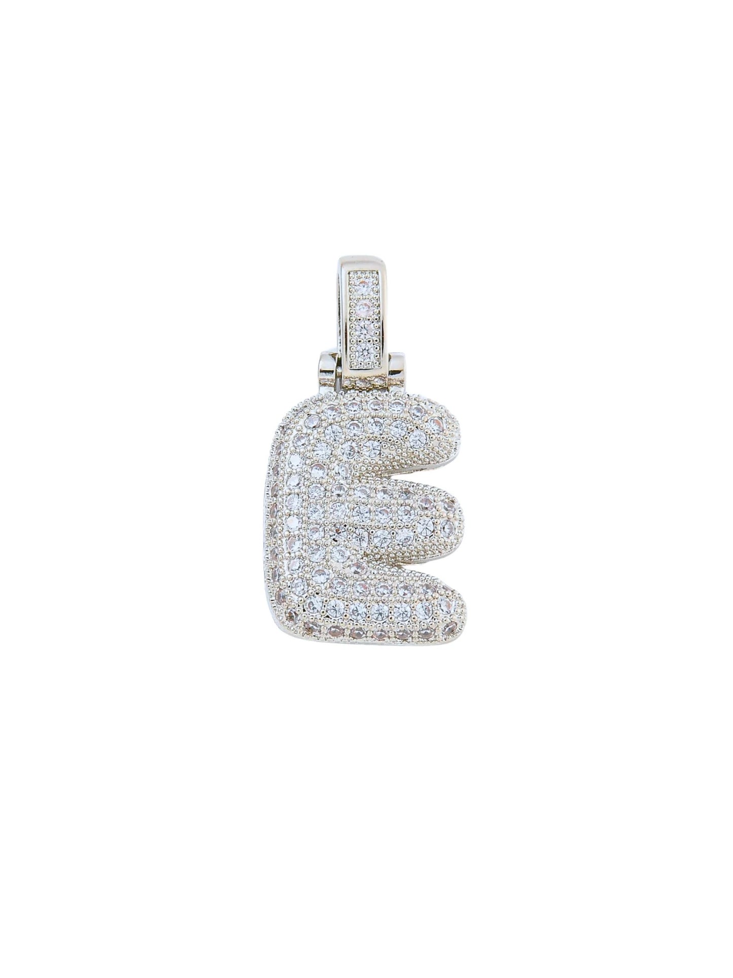 Silver Rhinestone Bubble Initial Letter | Alphabet Charm