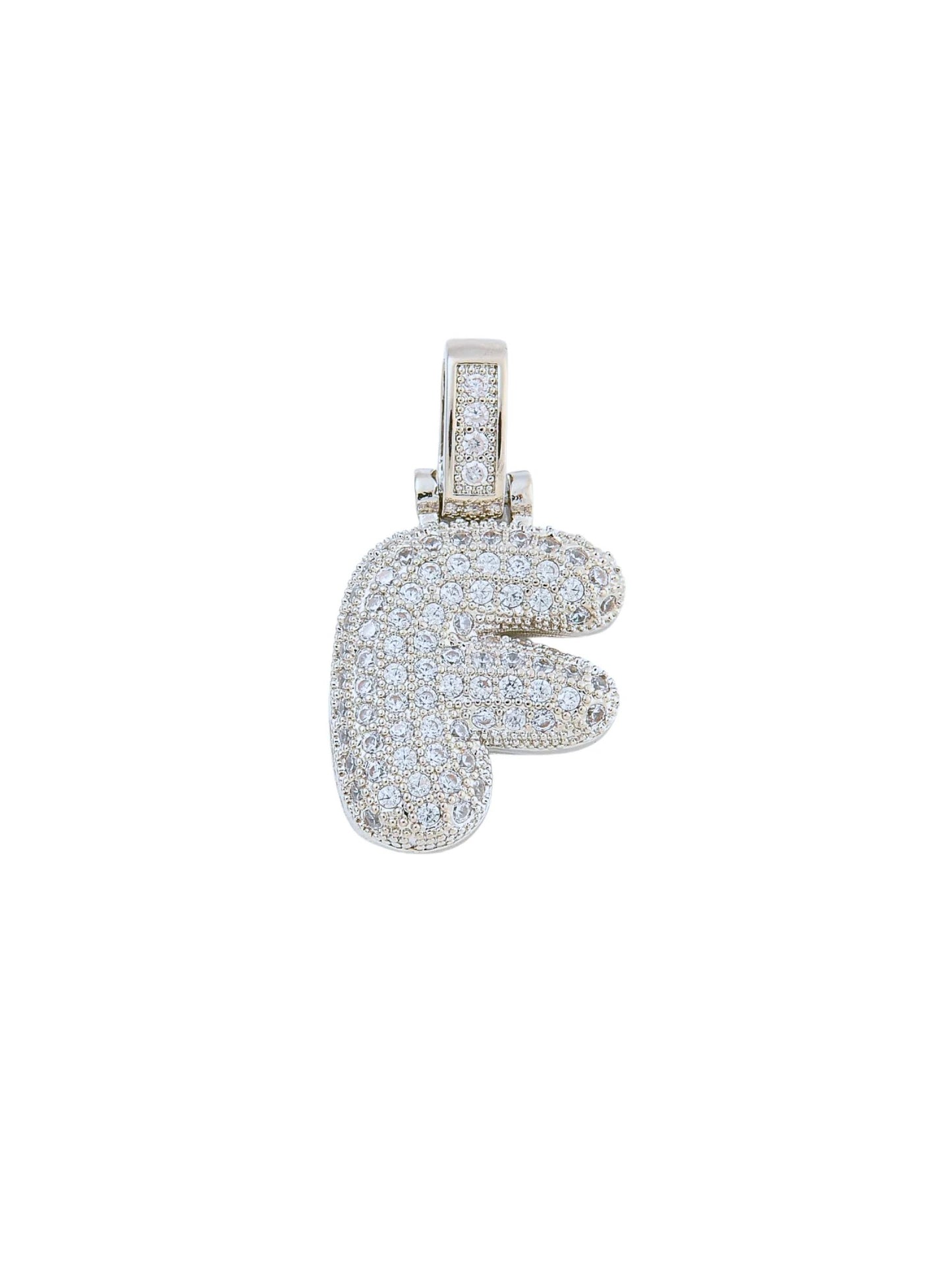 Silver Rhinestone Bubble Initial Letter | Alphabet Charm