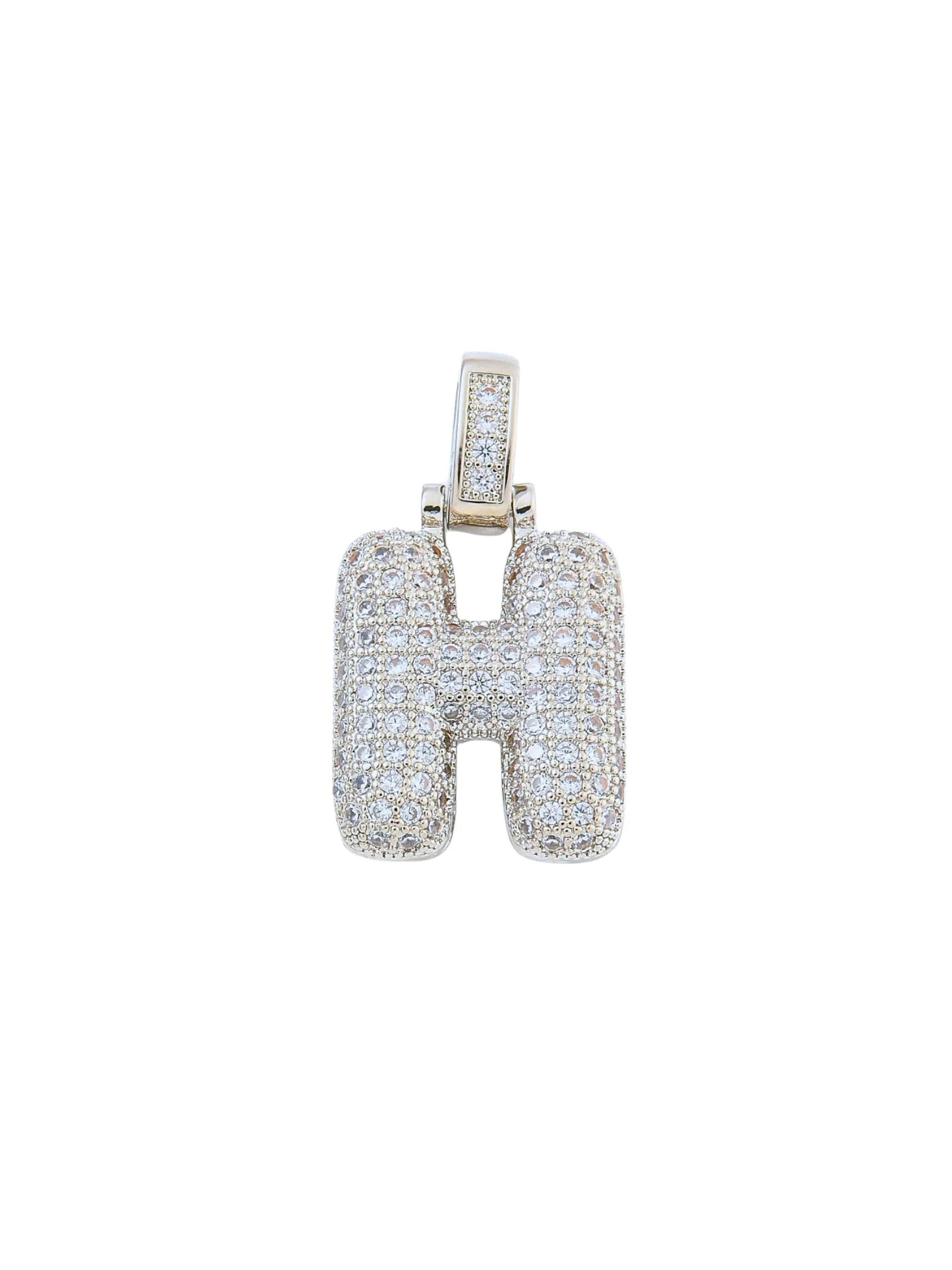 Silver Rhinestone Bubble Initial Letter | Alphabet Charm
