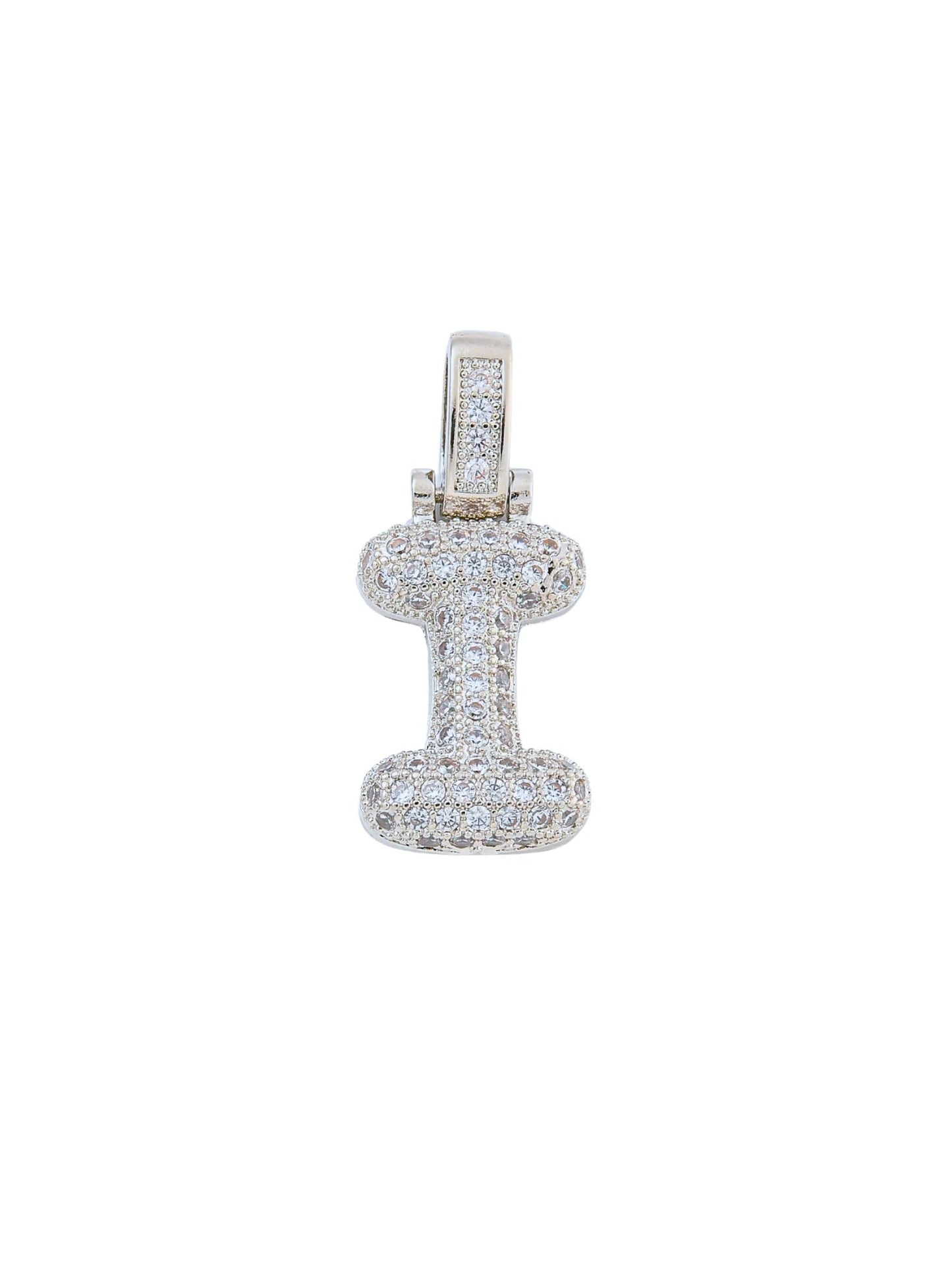 Silver Rhinestone Bubble Initial Letter | Alphabet Charm