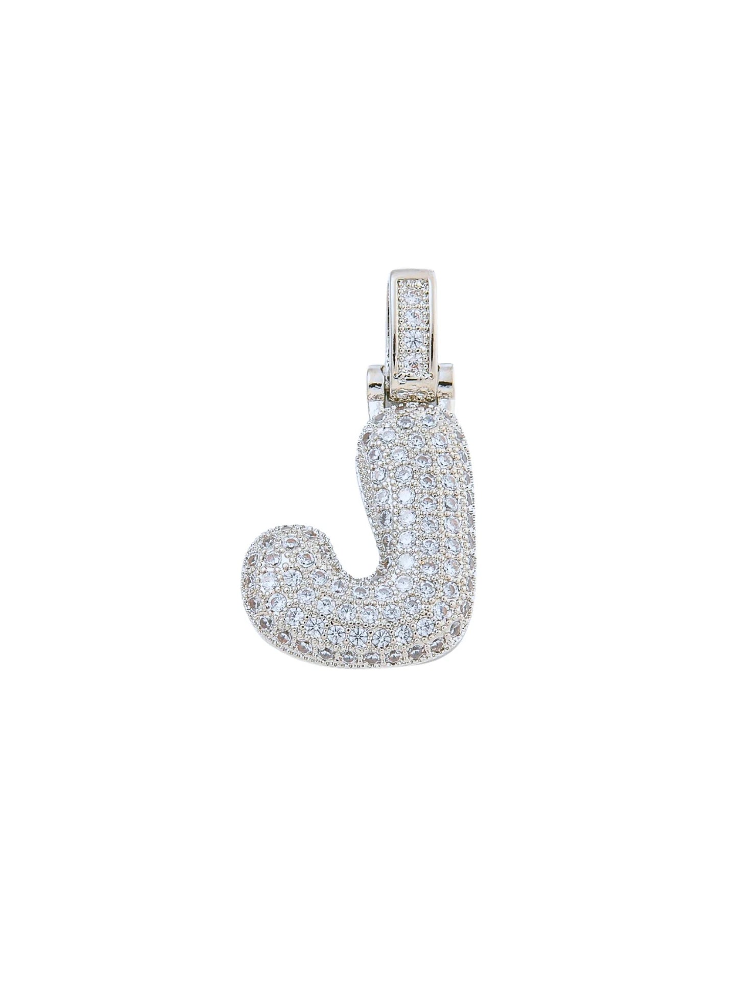 Silver Rhinestone Bubble Initial Letter | Alphabet Charm