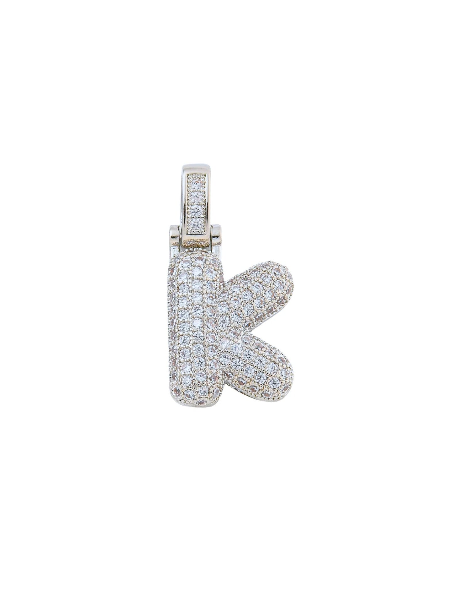 Silver Rhinestone Bubble Initial Letter | Alphabet Charm