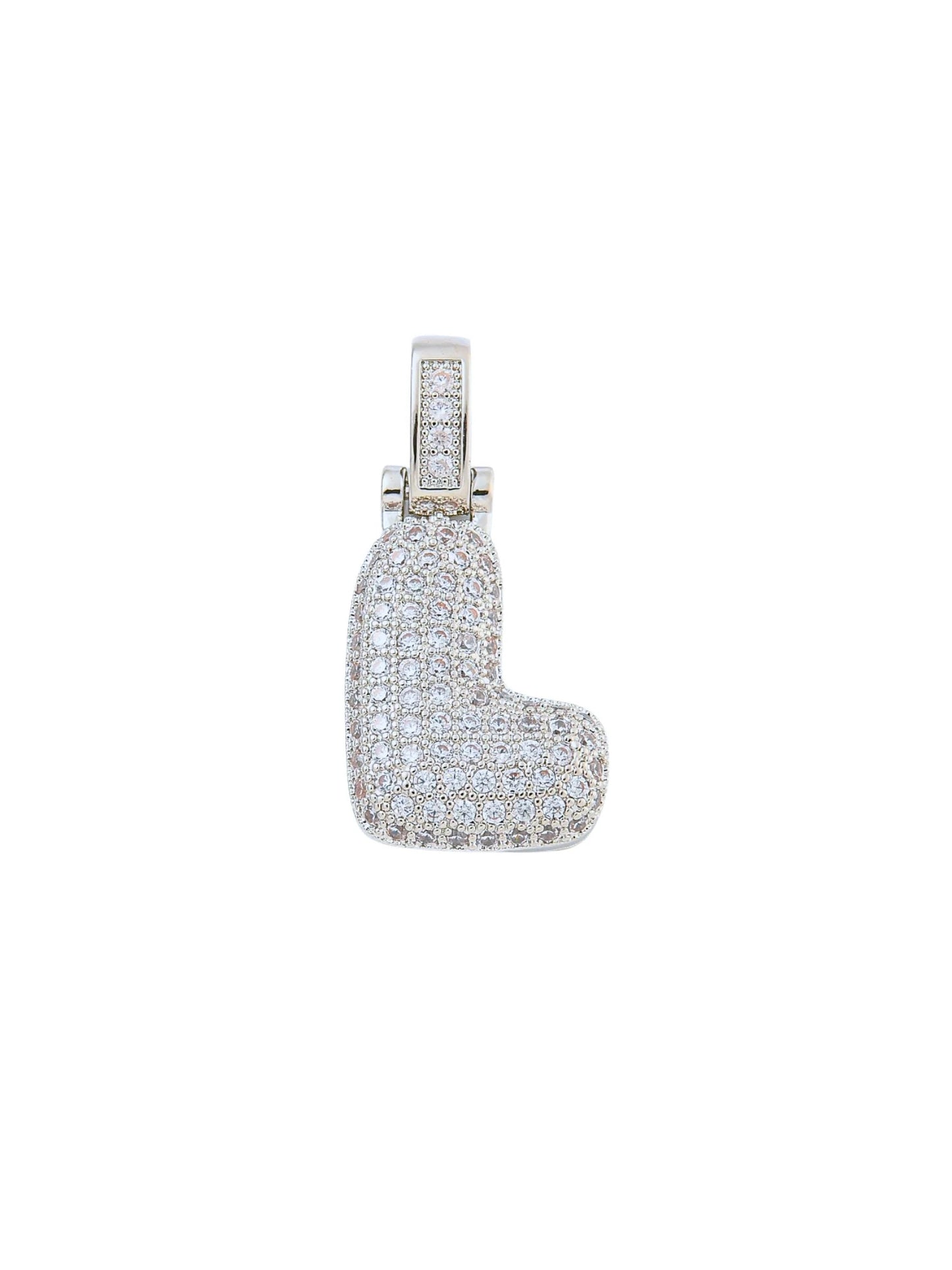 Silver Rhinestone Bubble Initial Letter | Alphabet Charm
