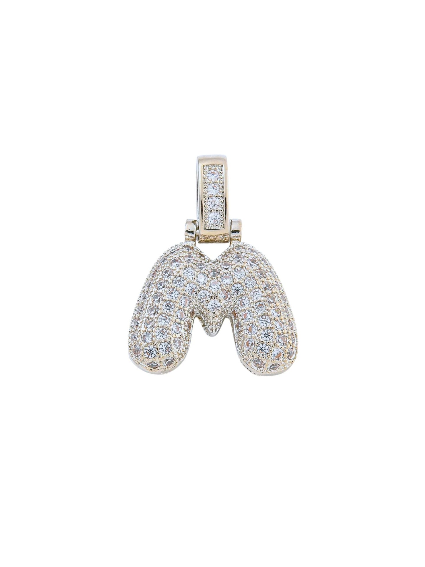 Silver Rhinestone Bubble Initial Letter | Alphabet Charm