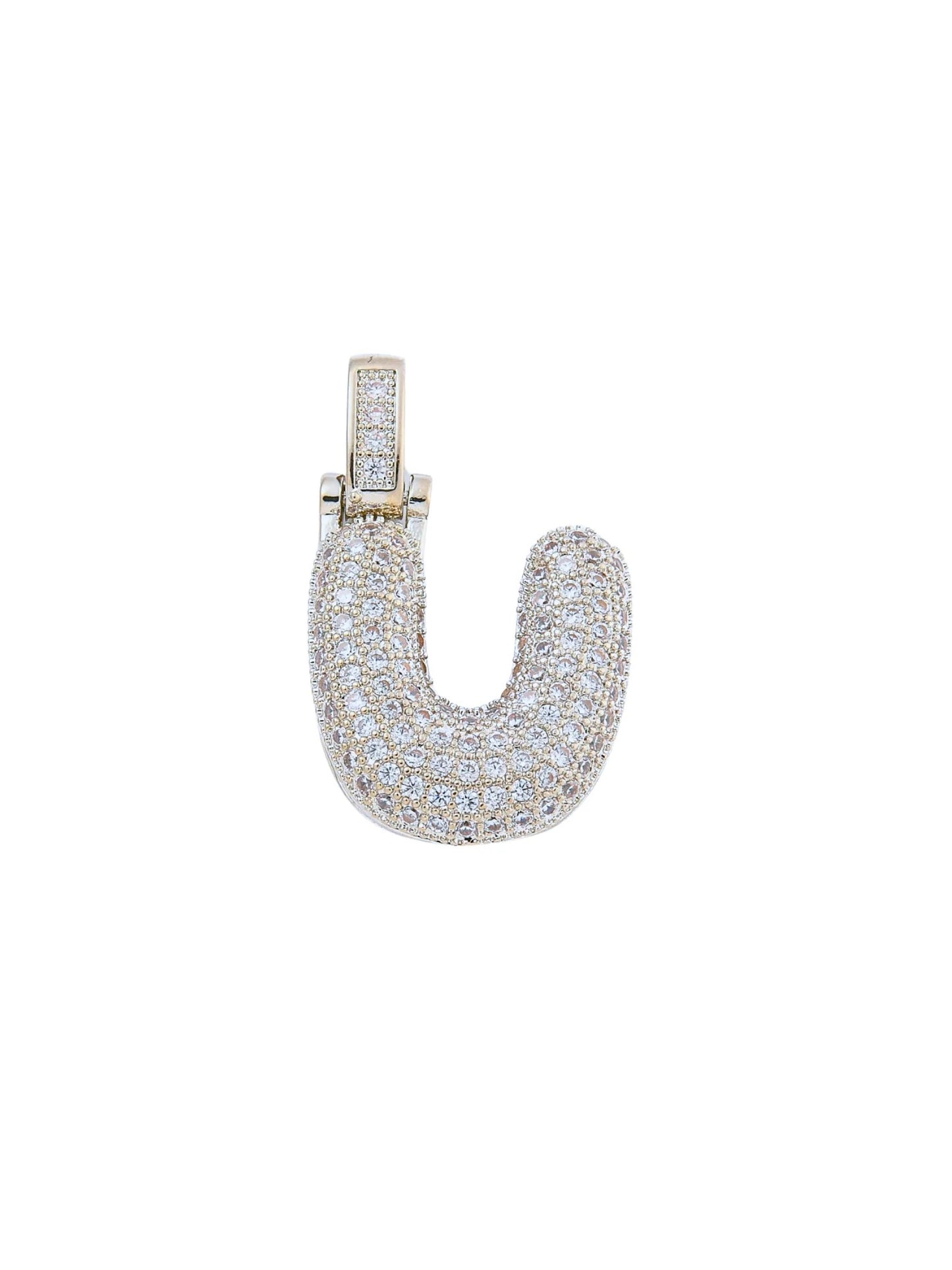 Silver Rhinestone Bubble Initial Letter | Alphabet Charm
