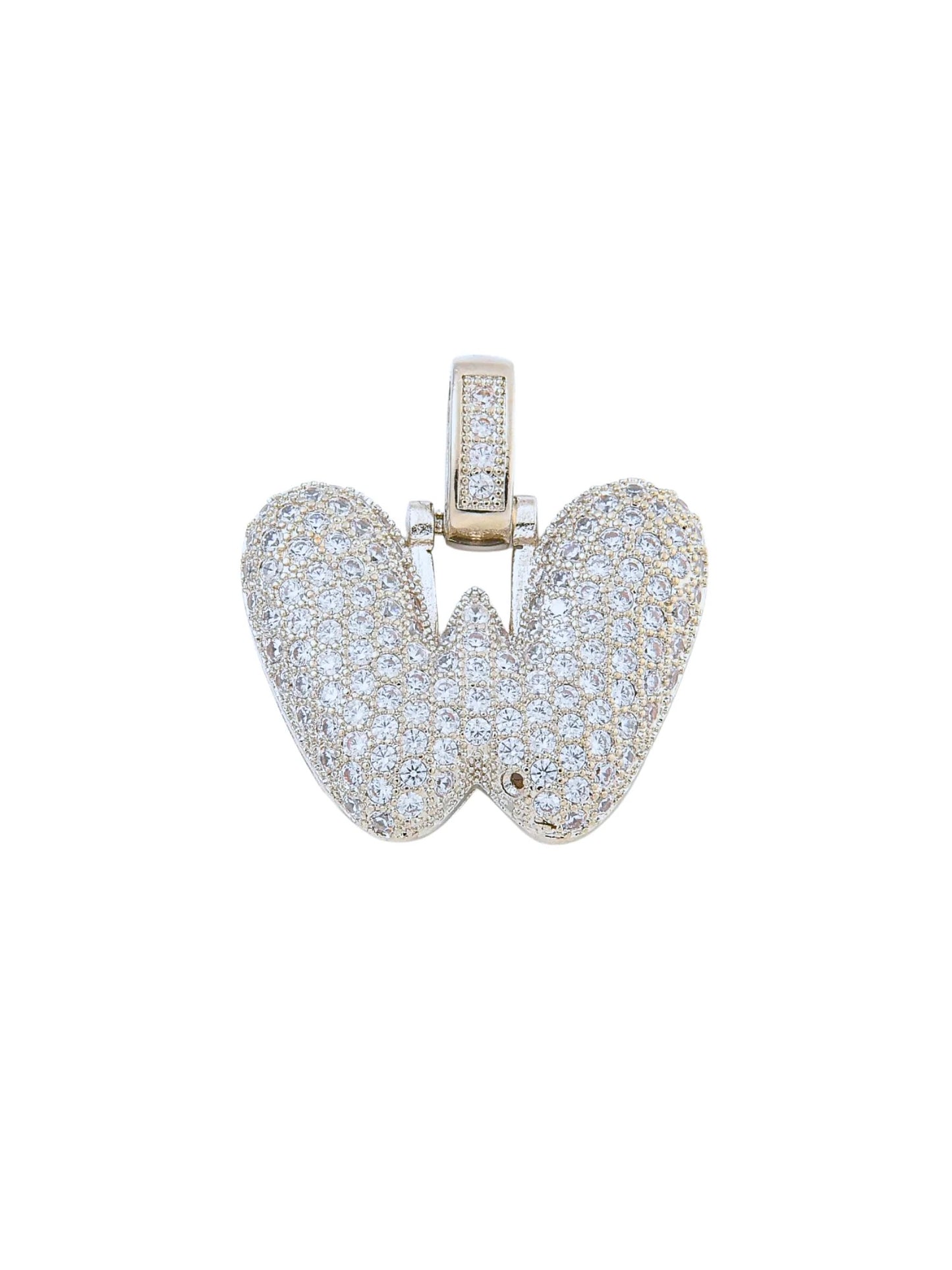 Silver Rhinestone Bubble Initial Letter | Alphabet Charm