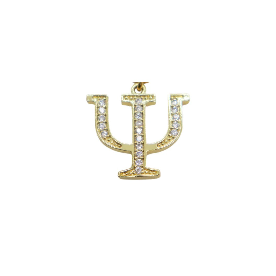 Gold Cubic Zirconia Greek Life Charms