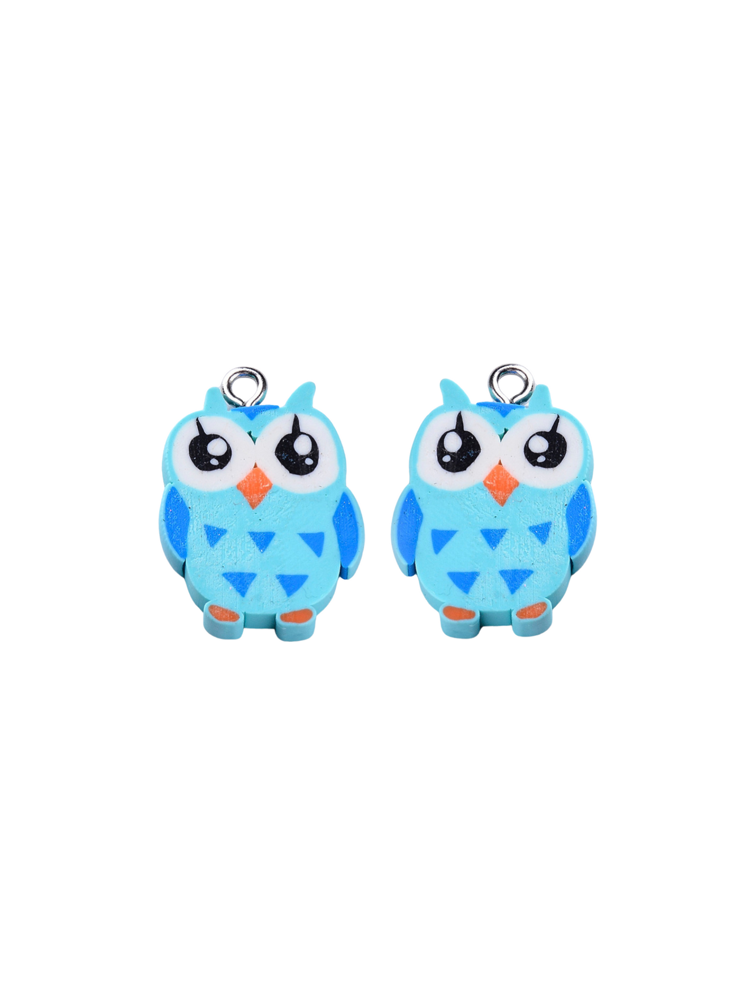 Front of two blue Owl Lanyard Charms