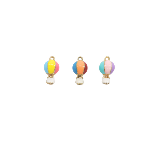 Gold Up, Up, and Away Hot Air Balloon Charm