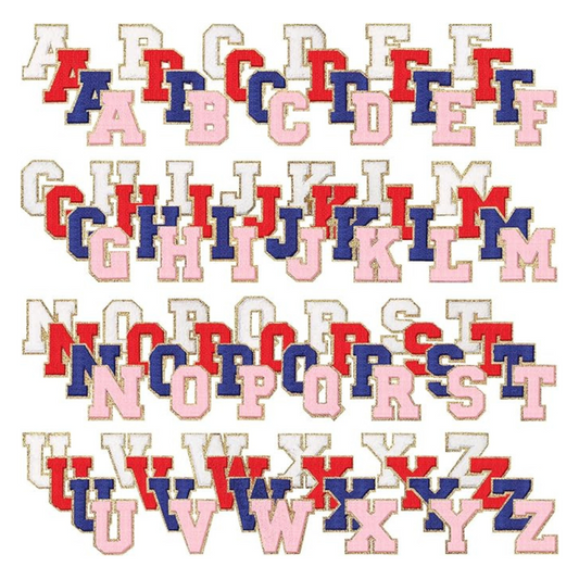 Front View Varsity Alphabet Patch Set | Assorted