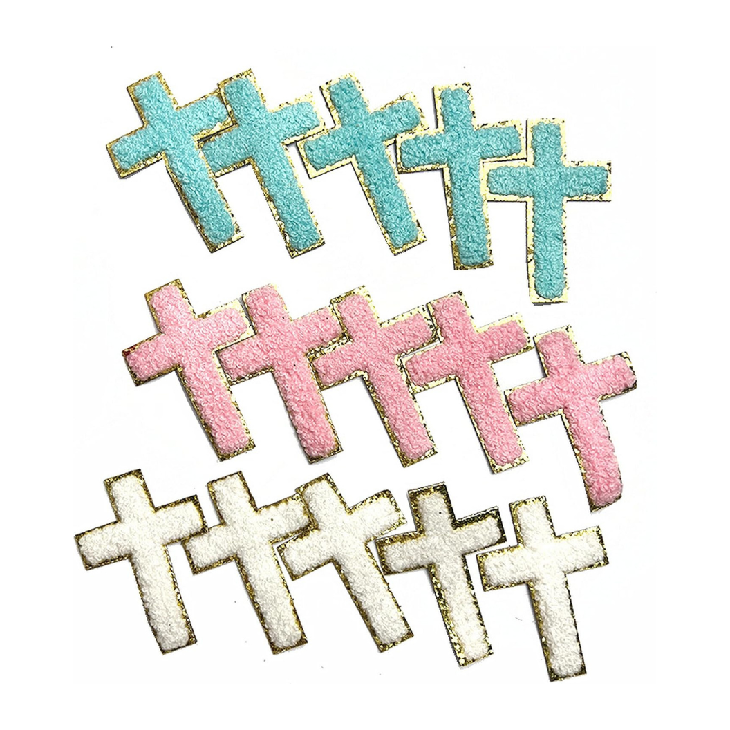 Front view of the Chenille Cross Patch | Assorted