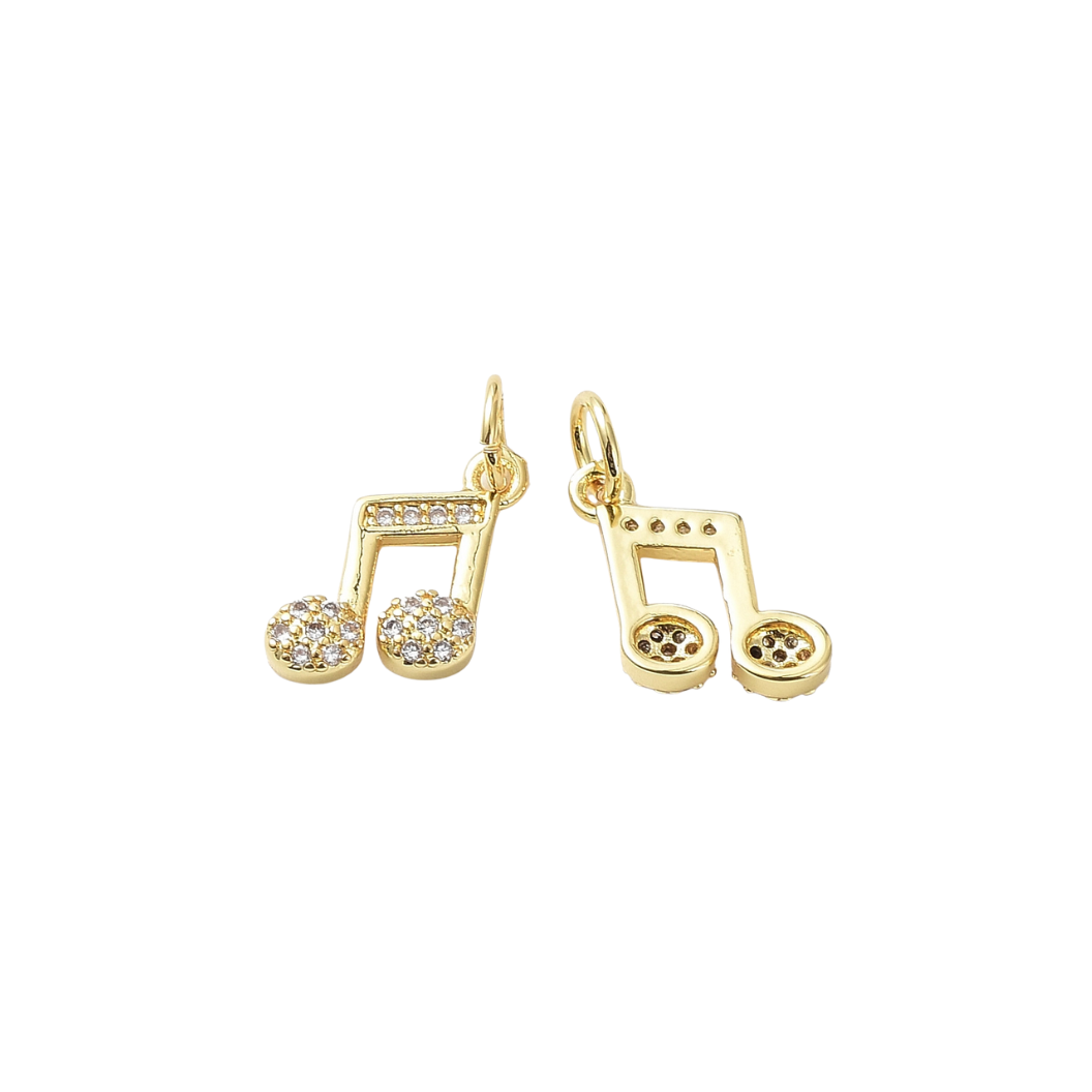 *Gold CZ Joyful Melody Charm