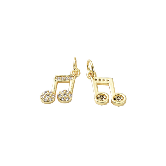 *Gold CZ Joyful Melody Charm