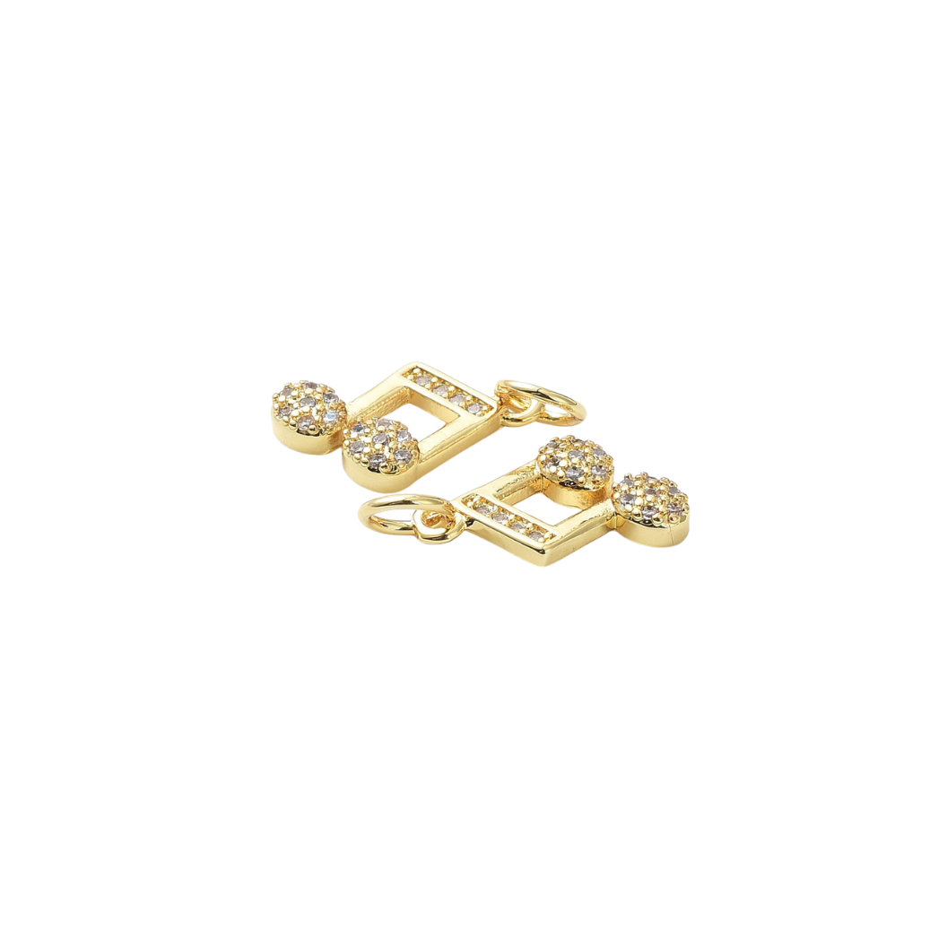 *Gold CZ Joyful Melody Charm