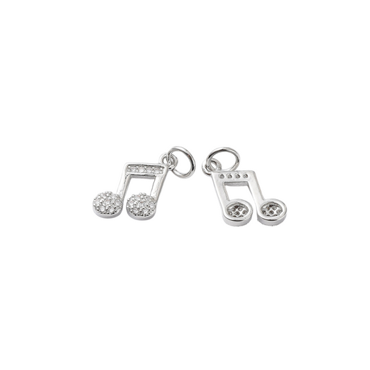 *Silver CZ Joyful Melody Charm