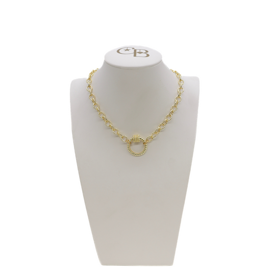 *Gold Alexis Necklace with Round Bella