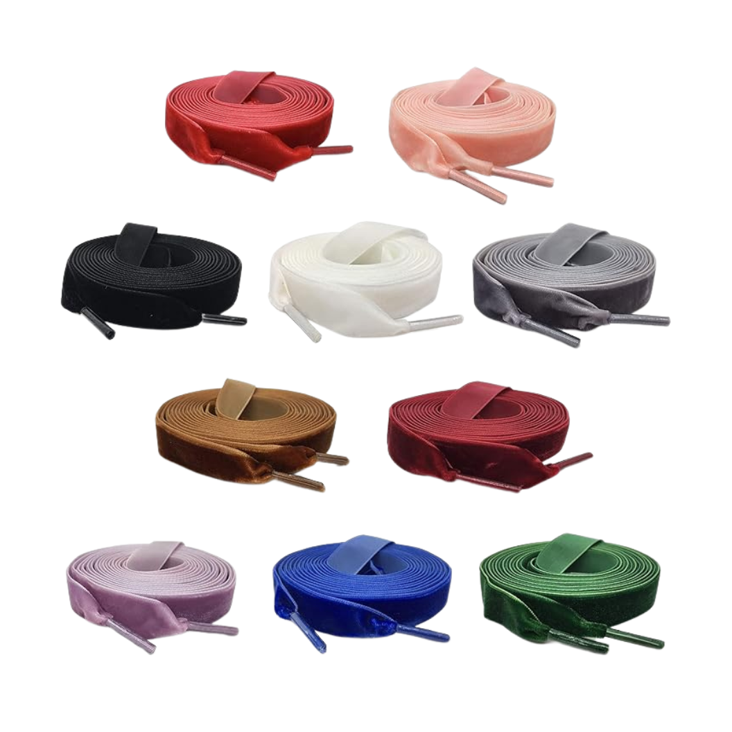 Assorted Velvet Shoe Laces | Pack of 5