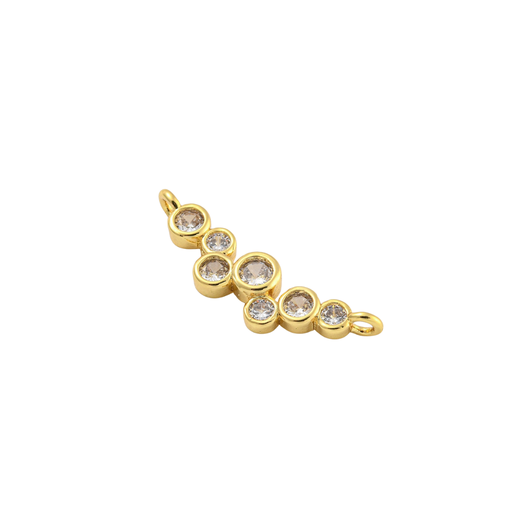 *Gold Rhinestone Connector Charm