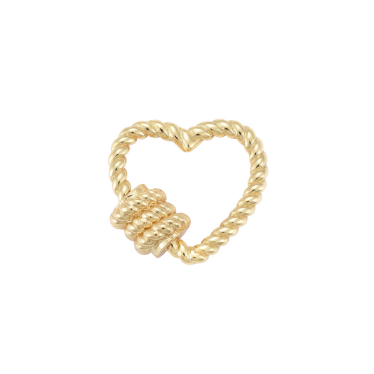 * Gold Heart Bella Carabiner