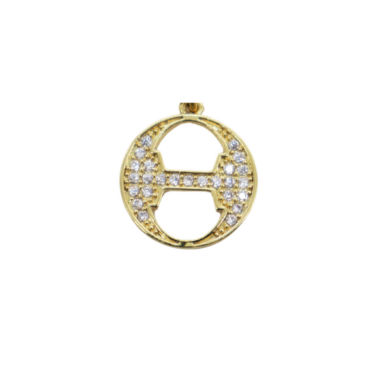 Gold CZ Greek Life "Theta" Charm