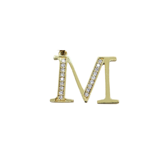 Gold CZ Greek Life "Mu" Charm