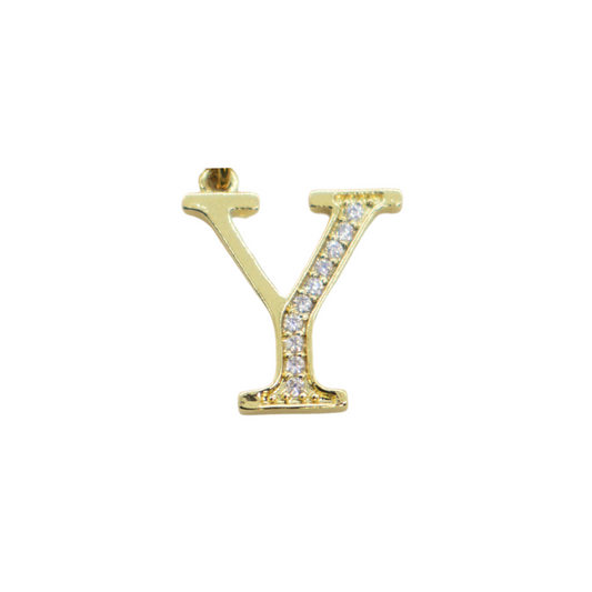 Gold CZ Greek Life "Upsilon" Charm