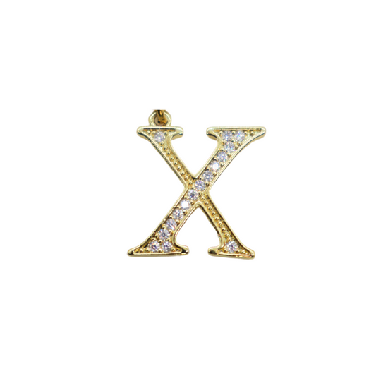 Gold CZ Greek Life "Chi" Charm