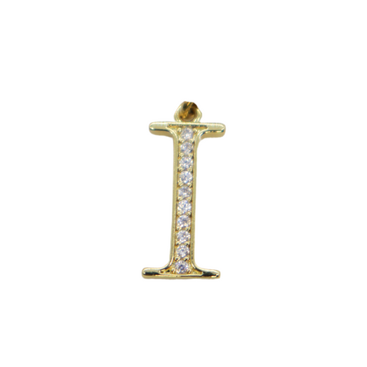 Gold CZ Greek Life "Iota" Charm