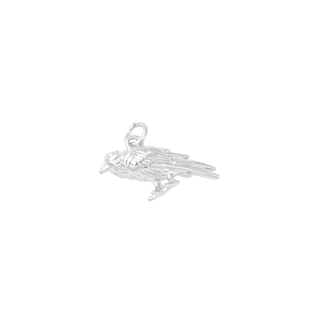 Silver Raven Charm