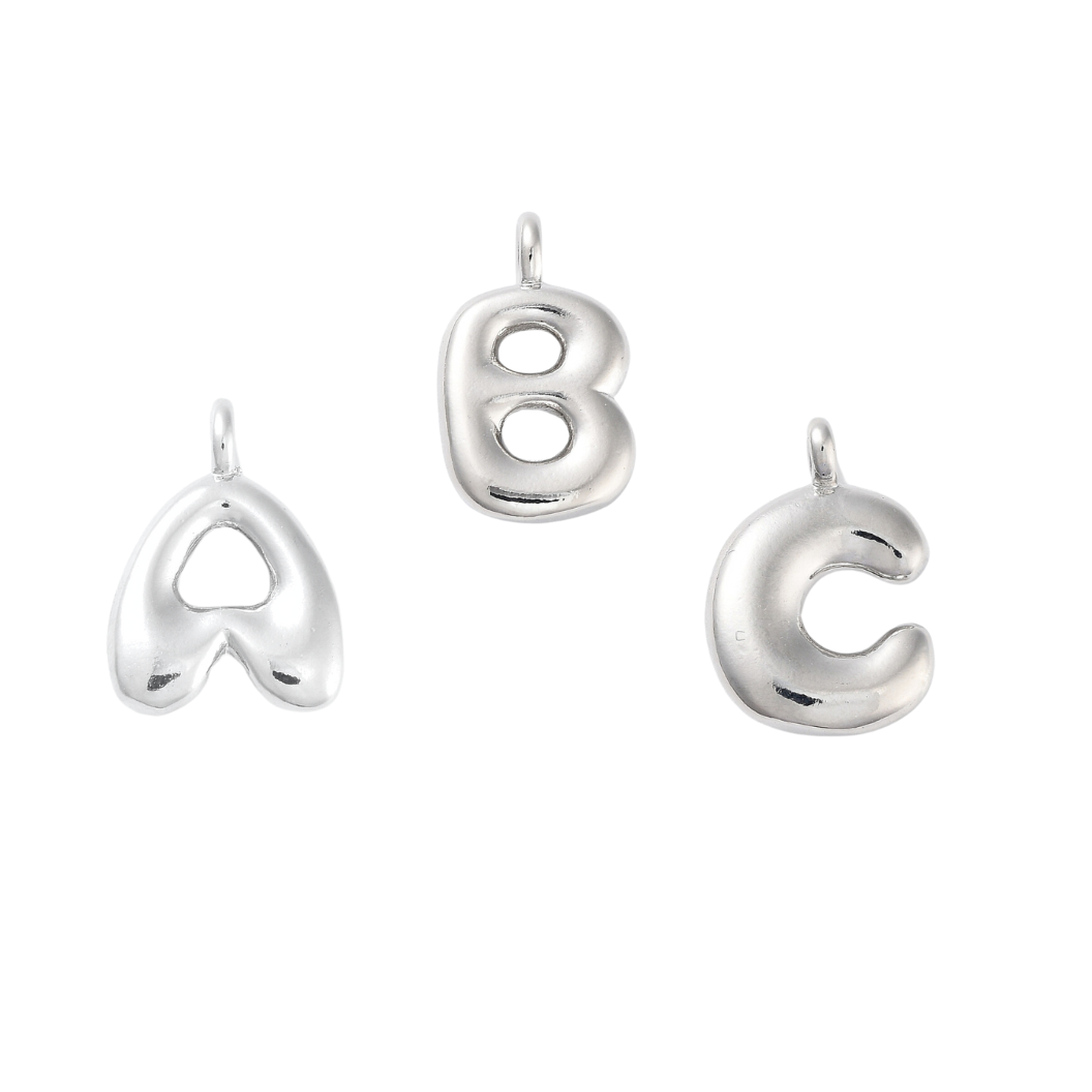 Silver Bubble Letter | Alphabet Set