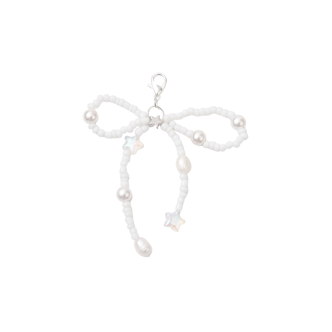 Bowknot Shell Pearl Beaded Shoe Charm