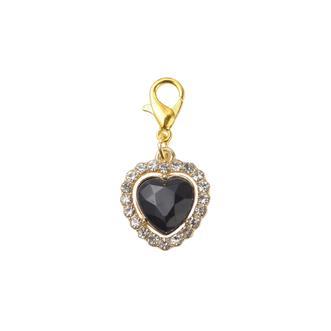 Assorted Cubic Zirconia Heart | Shoe, Purse, & Hat Charm