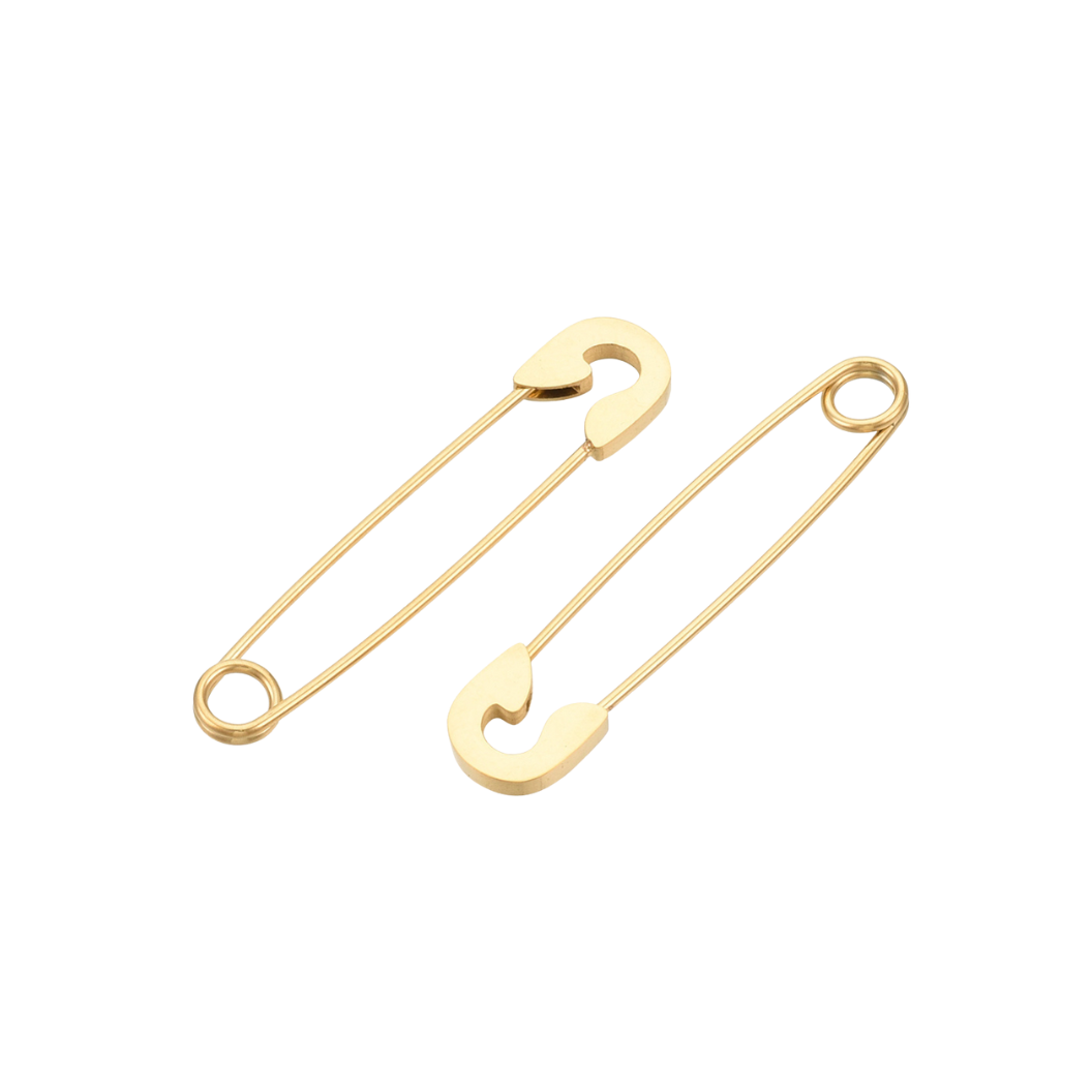 Golden Safety Pins | Shoe, Purse, & Hat Charm