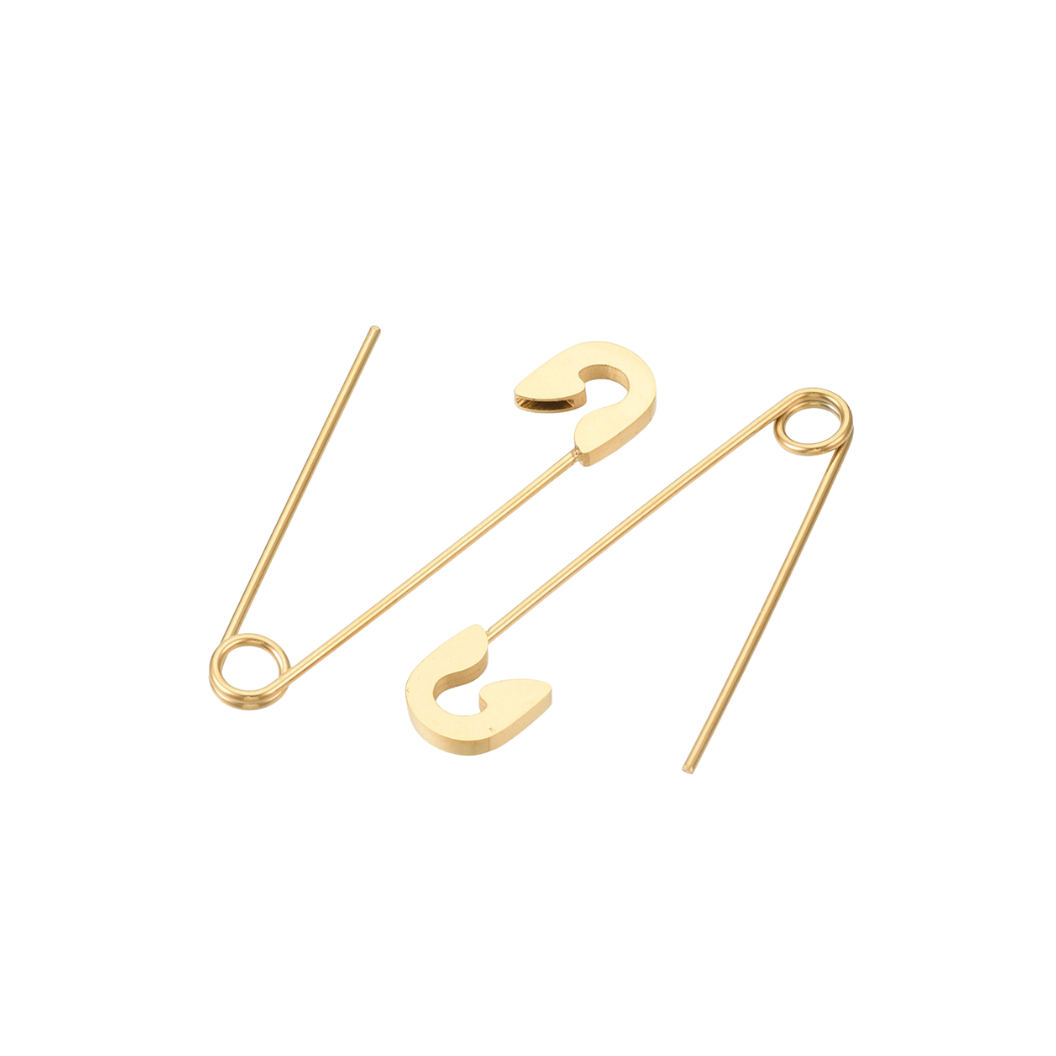 Golden Safety Pins | Shoe, Purse, & Hat Charm