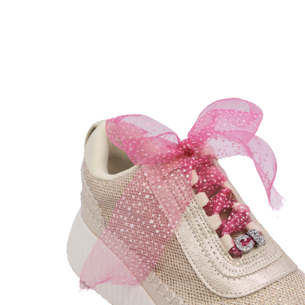 Pink Glitter Ribbon Shoe Laces | Pack of 5