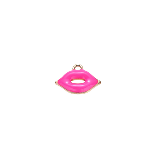 Gold Pucker Up Lips Charms