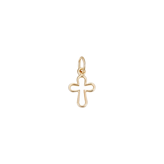 Gold Tiny Cross Charm