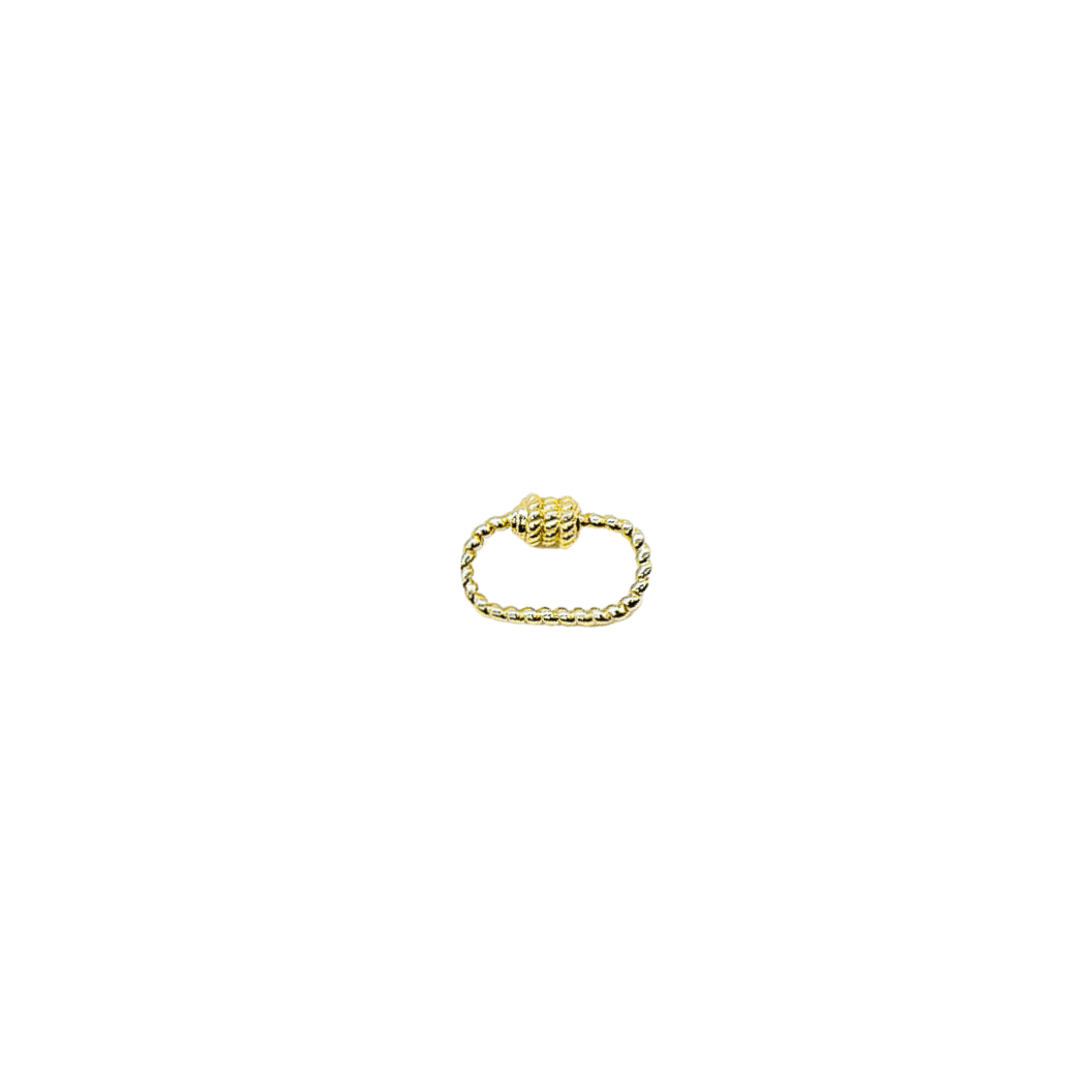 Gold Micro Bella Carabiner | Gold Oval Twist Carabiner