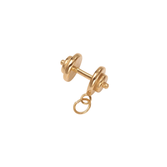 Gold Dumbbell Charm